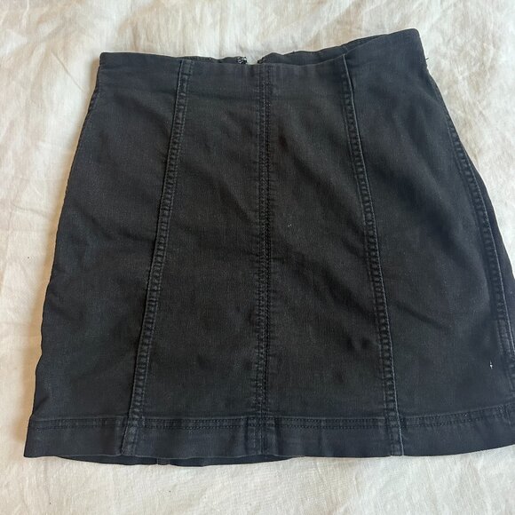 Free People Dark Charcoal High Waist  Skirt - Picture 1 of 5